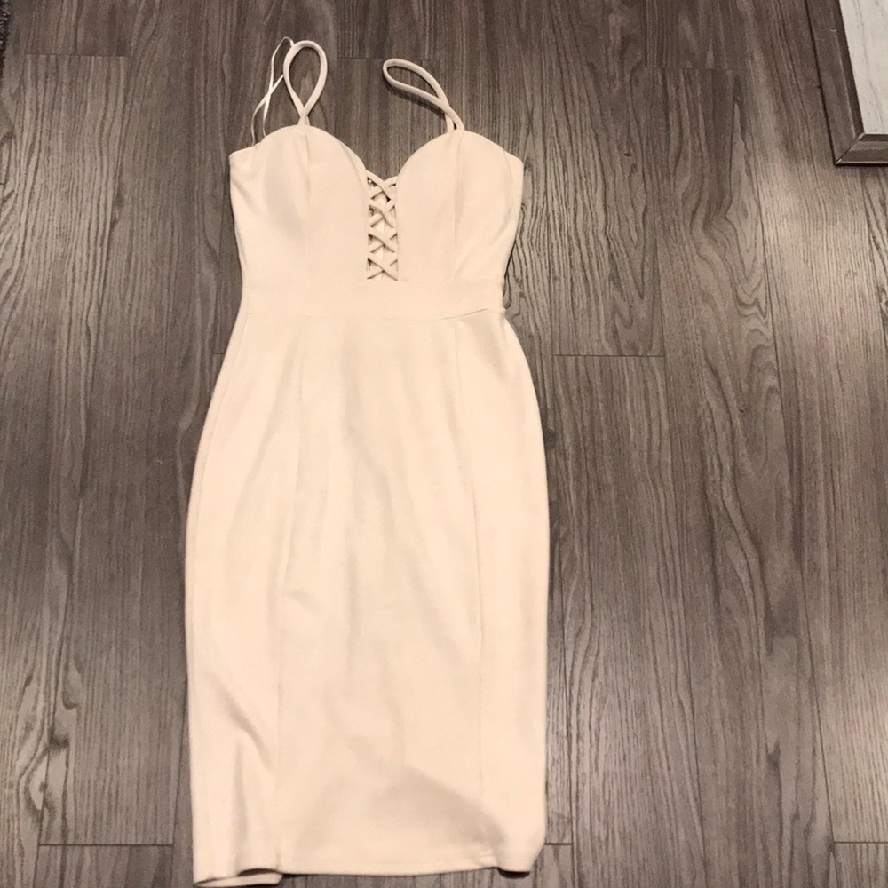 Faux suede dress